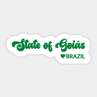 State of Goiás: Eu amo o Brasil - I love Brazil Sticker